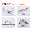Fyeer New Design Niedrig Body Chrome Plated Crooked Quadrate Spout Single Handle Faucet Water Mixer Tap